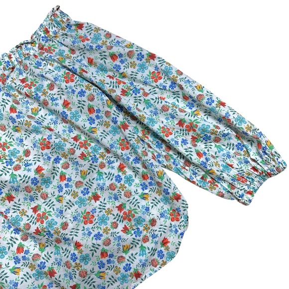 J. Crew Liberty Fabric Edenham Floral Off the Shoulder Blouse Womens 4 - Picture 6 of 8